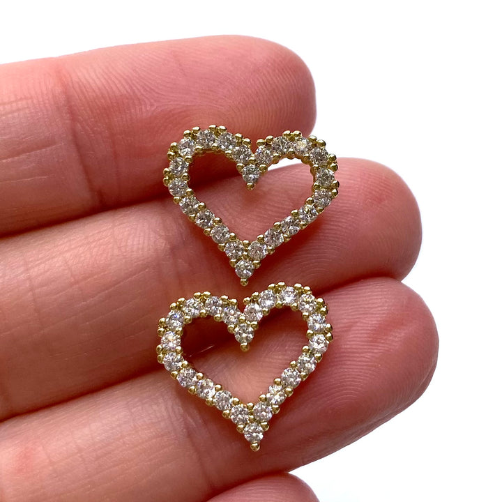 Earring Cubic Zirconia Heart