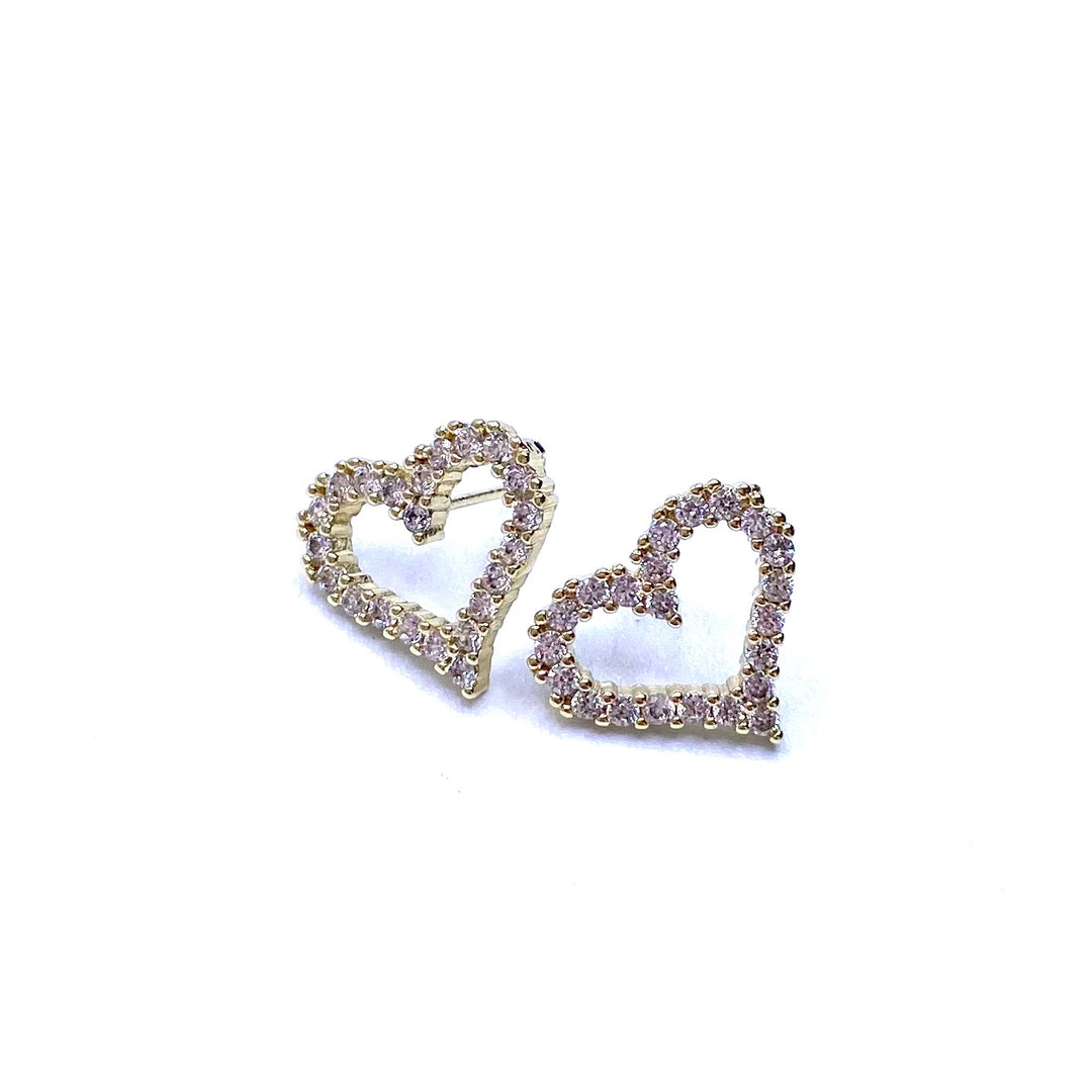 Earring Cubic Zirconia Heart