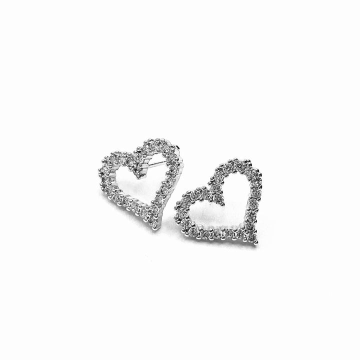 Earring Cubic Zirconia Heart