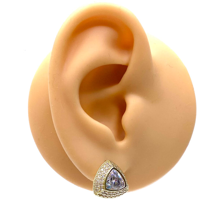 Earring Cubic Zirconia Triangle