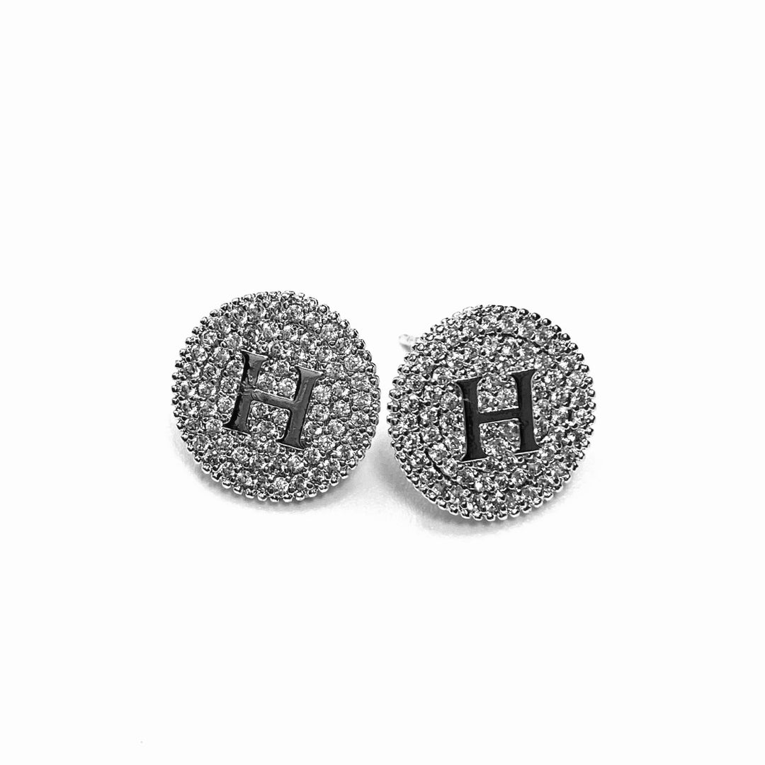 Earring Cubic Zirconia Circle H