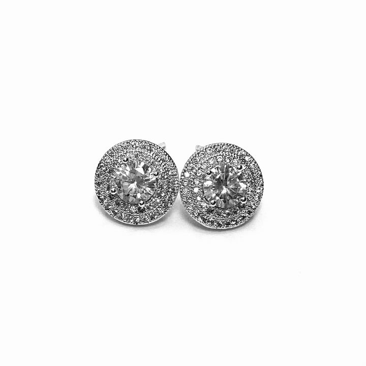 Earring Cubic Zirconia Pave Circle