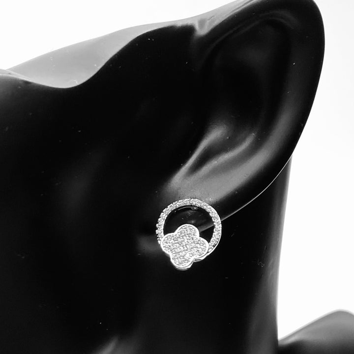 Earring Cubic Zirconia Circle Design