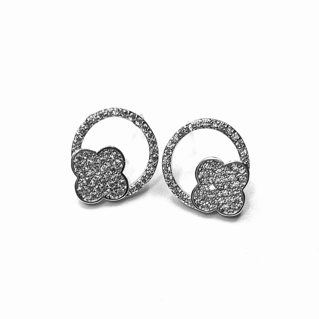 Earring Cubic Zirconia Circle Design