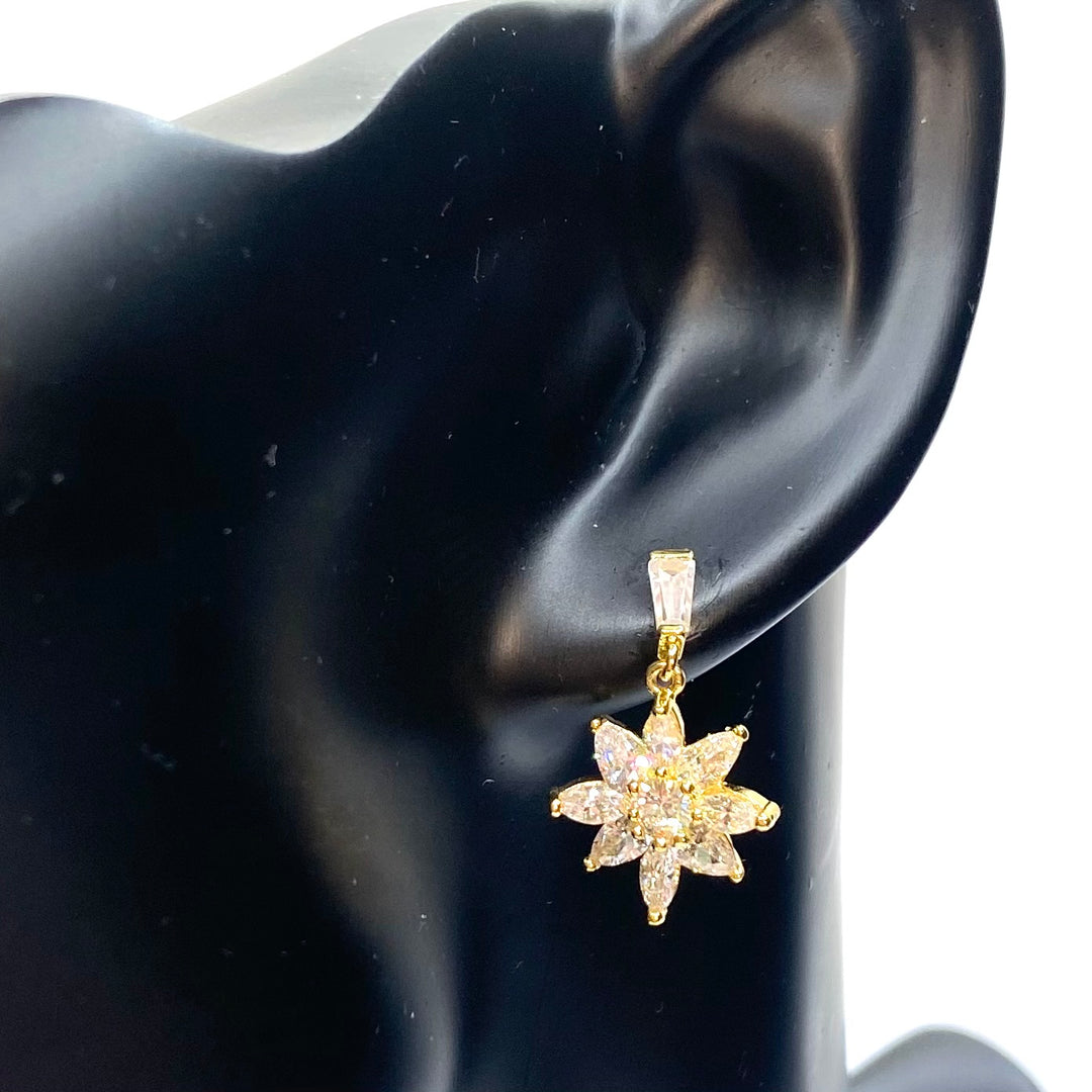 Earring Cubic Zirconia Star Flower