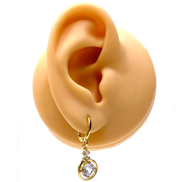 Earring Rhinestone Circle