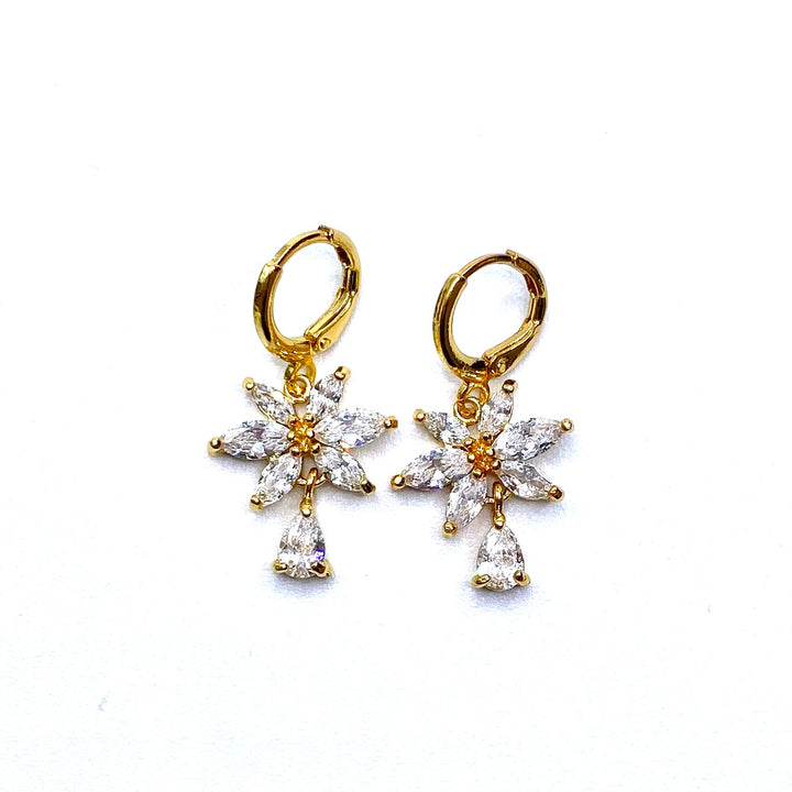 Earring Rhinestone Gold