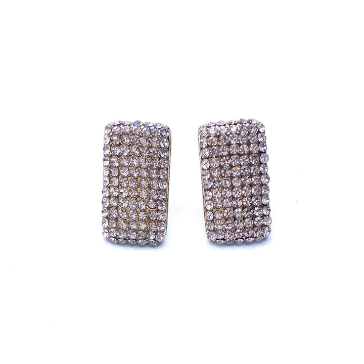 Earring Rhinestone Rectangle