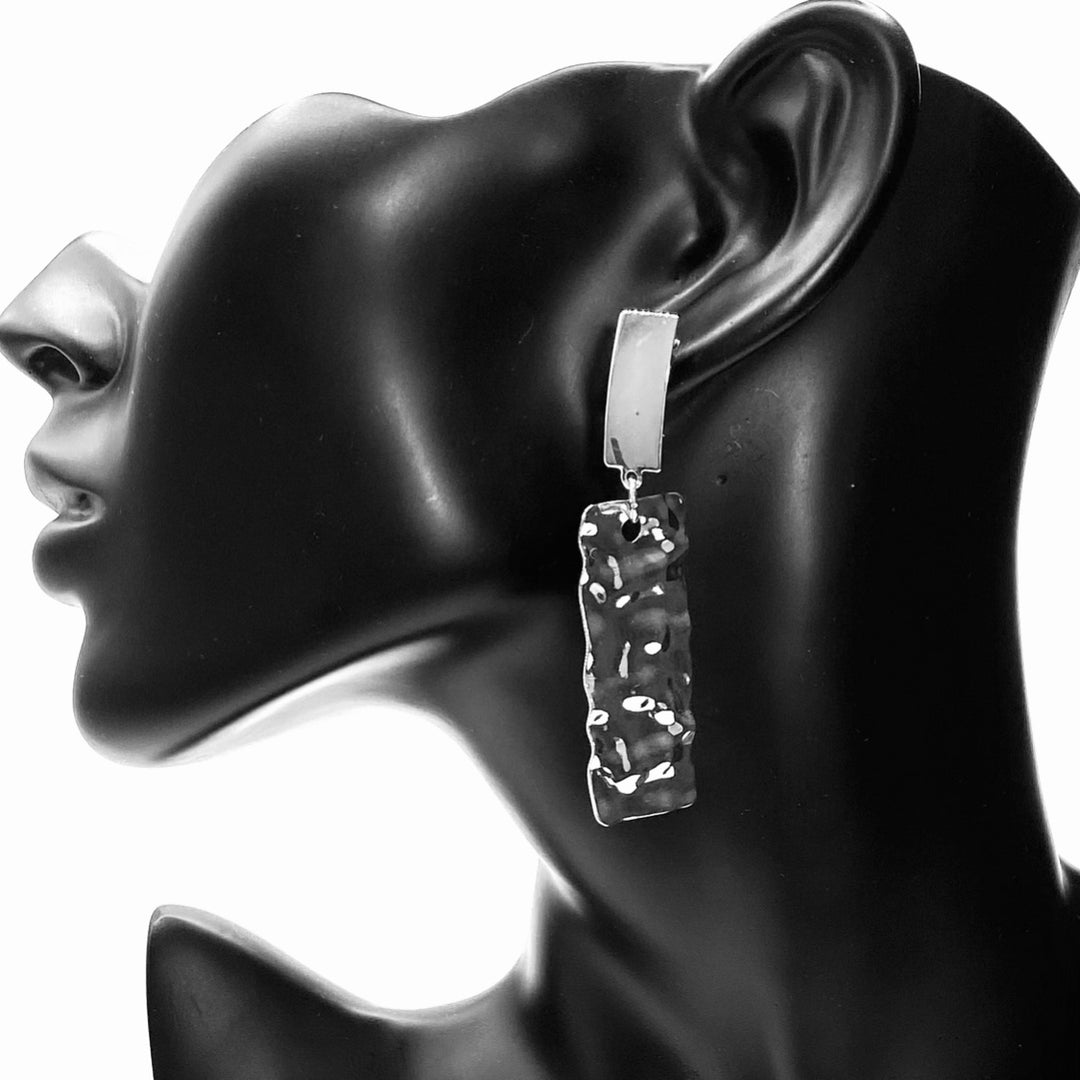 Earring Metal Design Silver