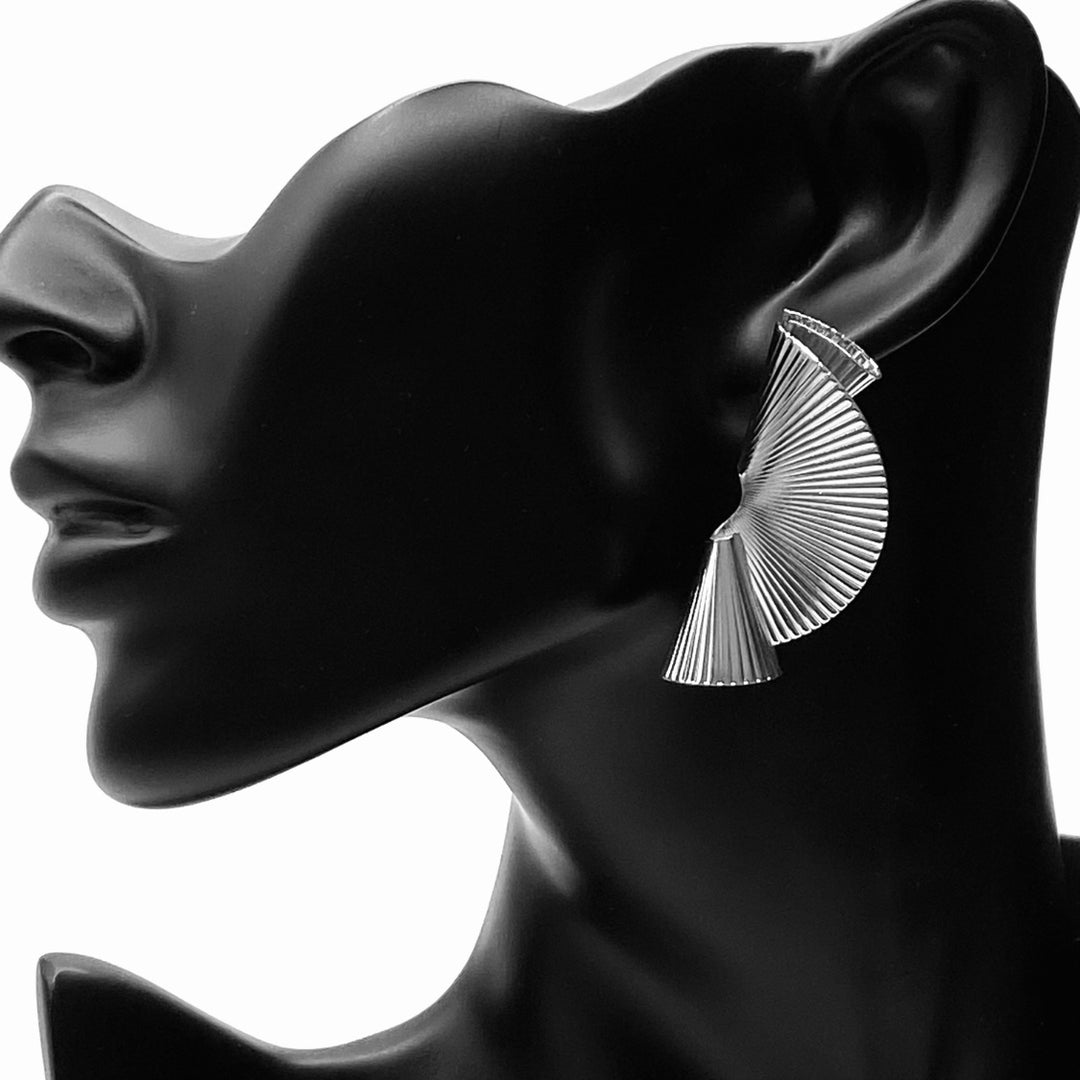 Earring Metal Design Silver