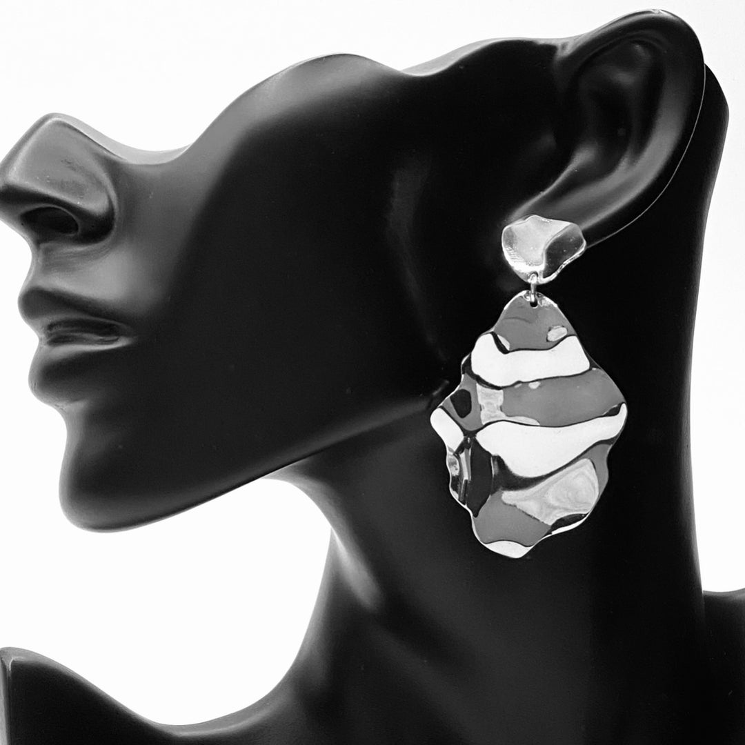 Earring Metal Design Silver