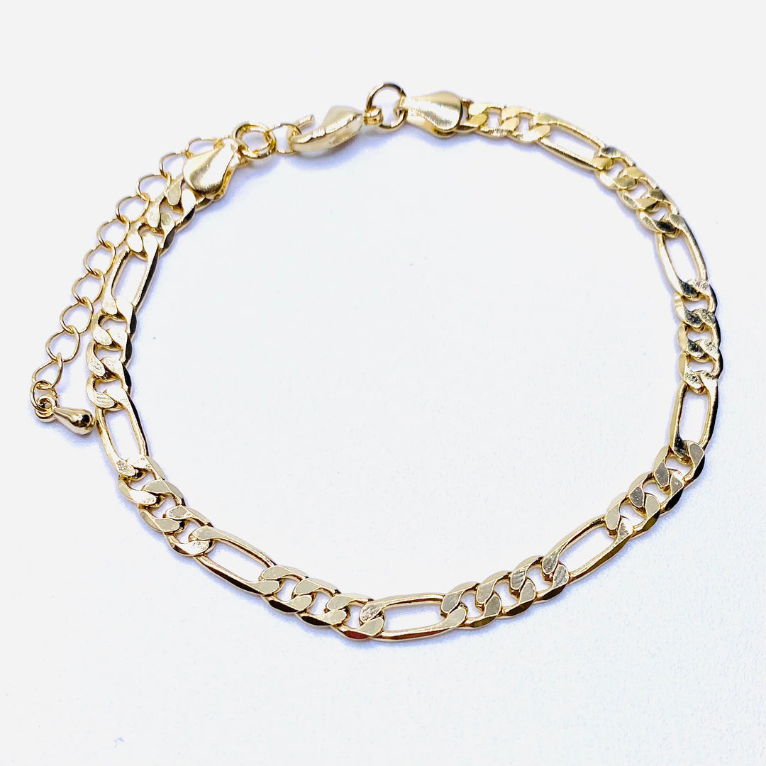 Bracelet Figaro Gold Medium