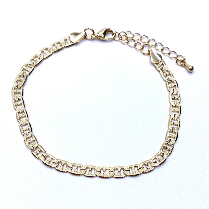 Bracelet Mariner Texture Gold Large