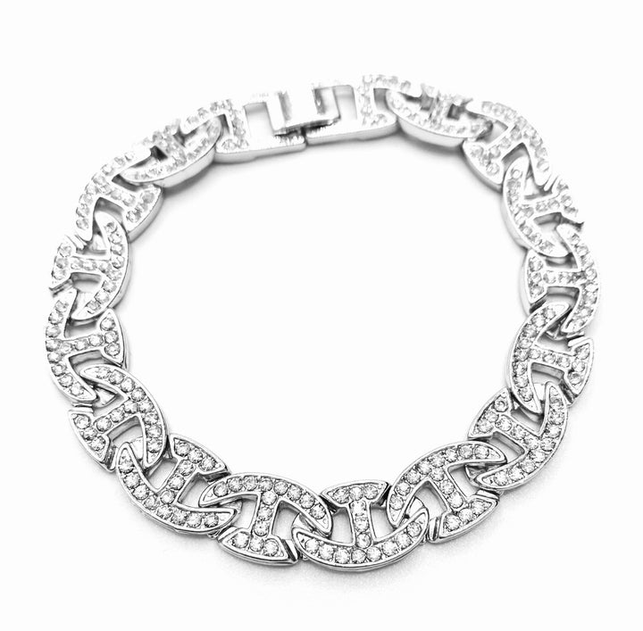 Bracelet Rhinestone Oval Flat Medium-Small