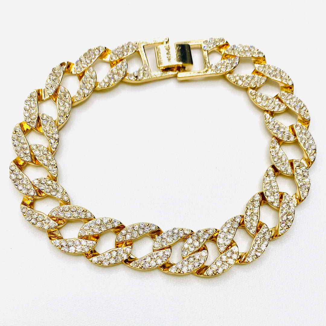 Bracelet Rhinestone Link Large-Small