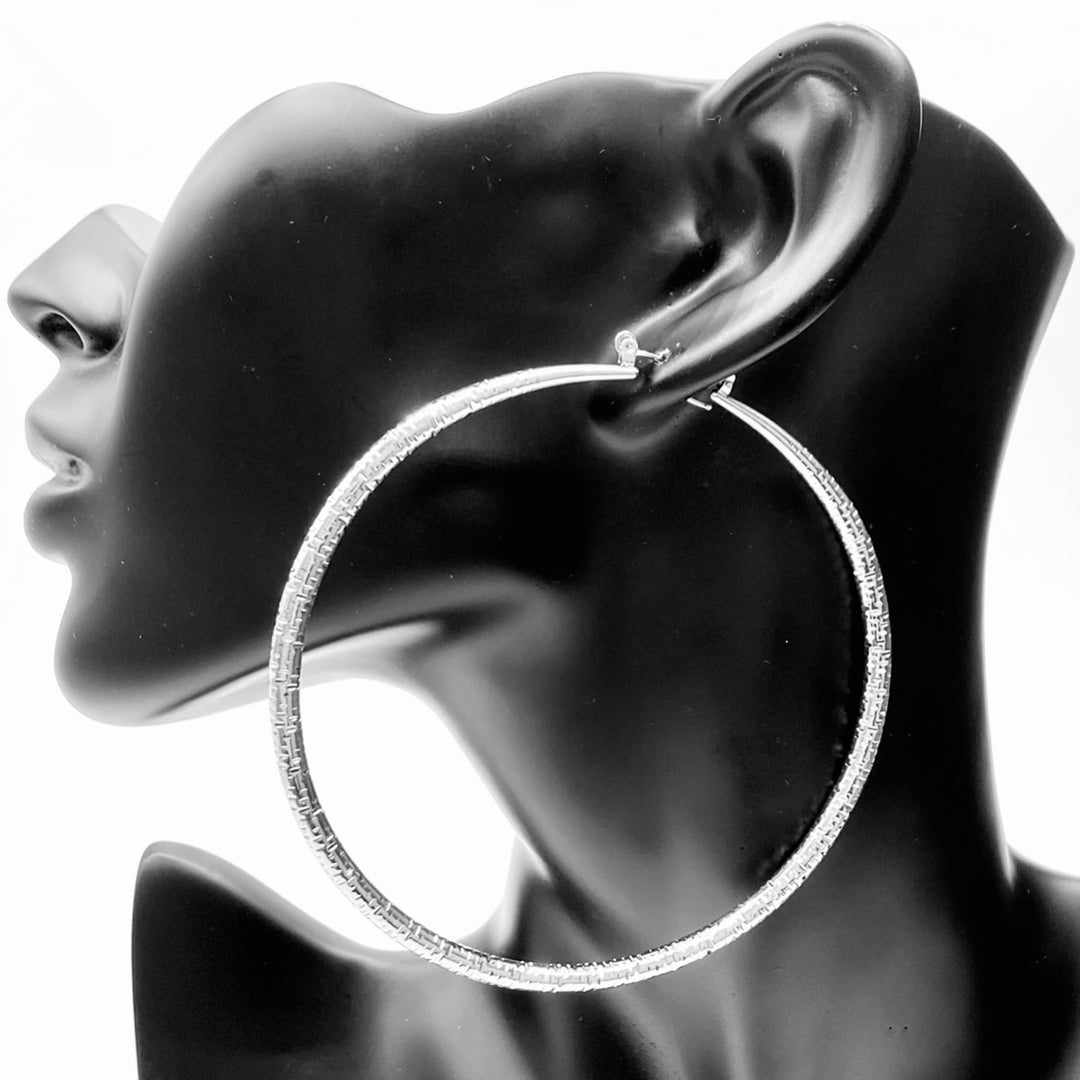 DISPLAY 72 Pair Earring Metal Hollow Hoop Gold Silver PICK UP ONLY