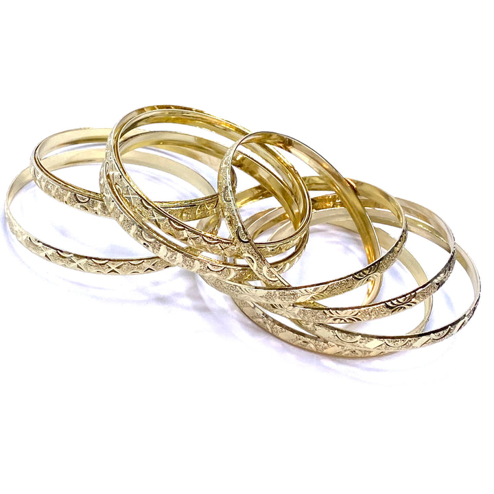 Dozen Metal Bracelet Bangle 14 KT Gold