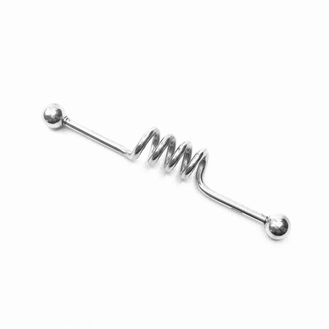 Industrial Barbell Earring Cartilage Silver