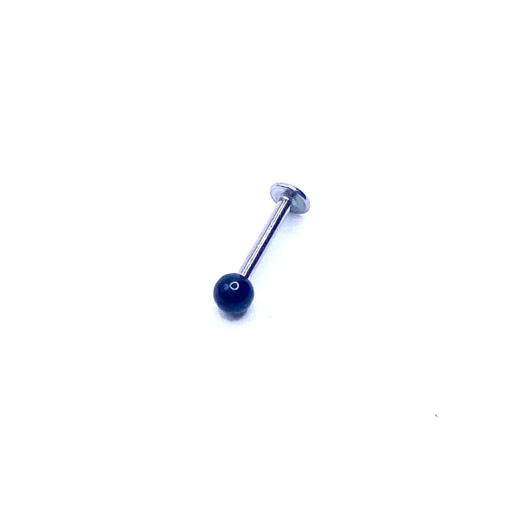 Internally Threaded Labret Ball Black