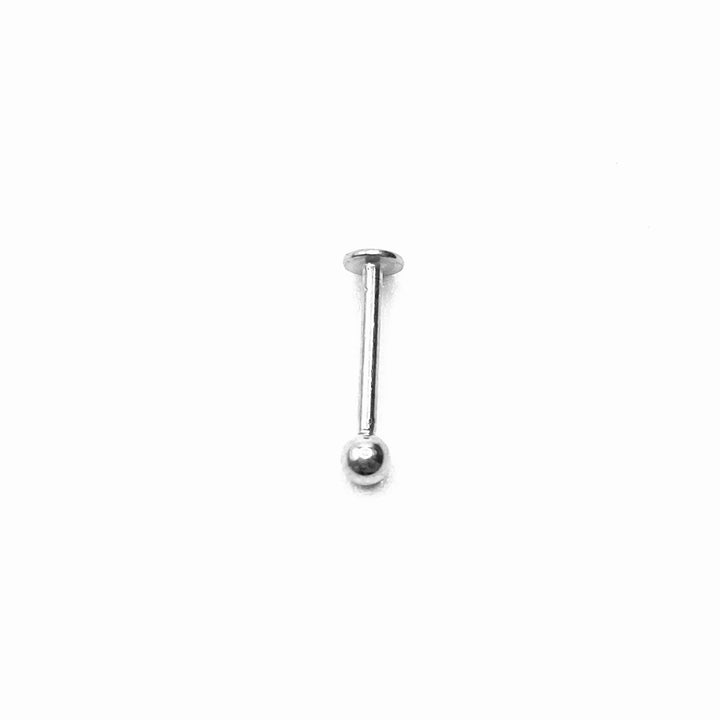 Internally Threaded Labret Silver