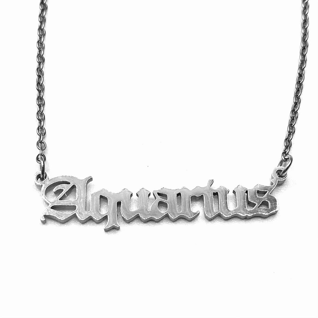 Necklace Charm Zodiac Stainless Steel