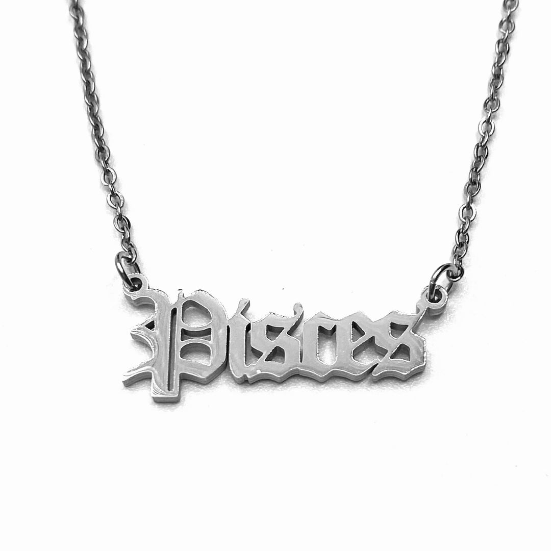 Necklace Charm Zodiac Stainless Steel