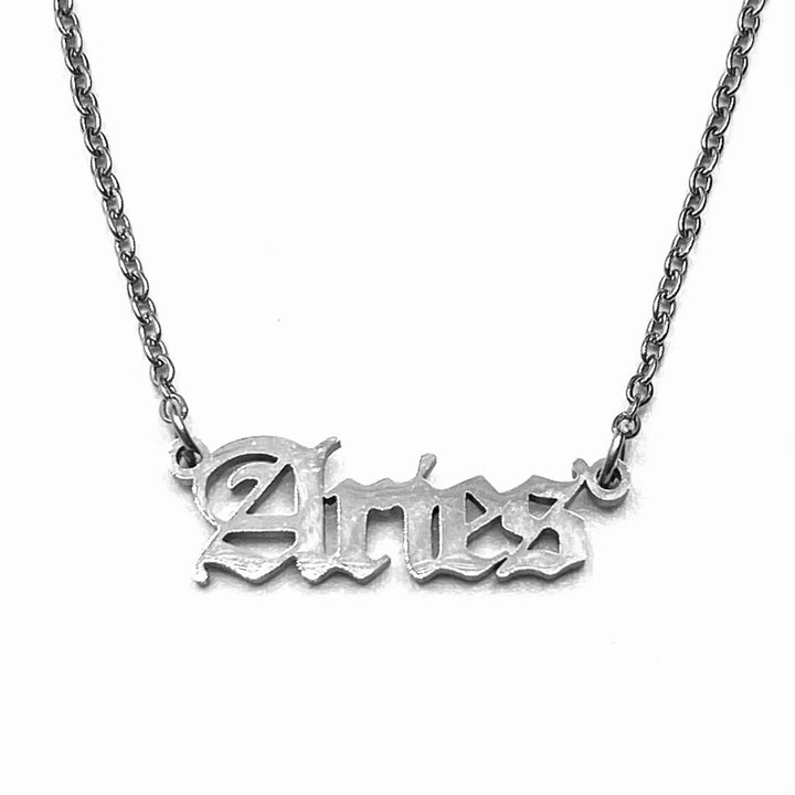 Necklace Charm Zodiac Stainless Steel