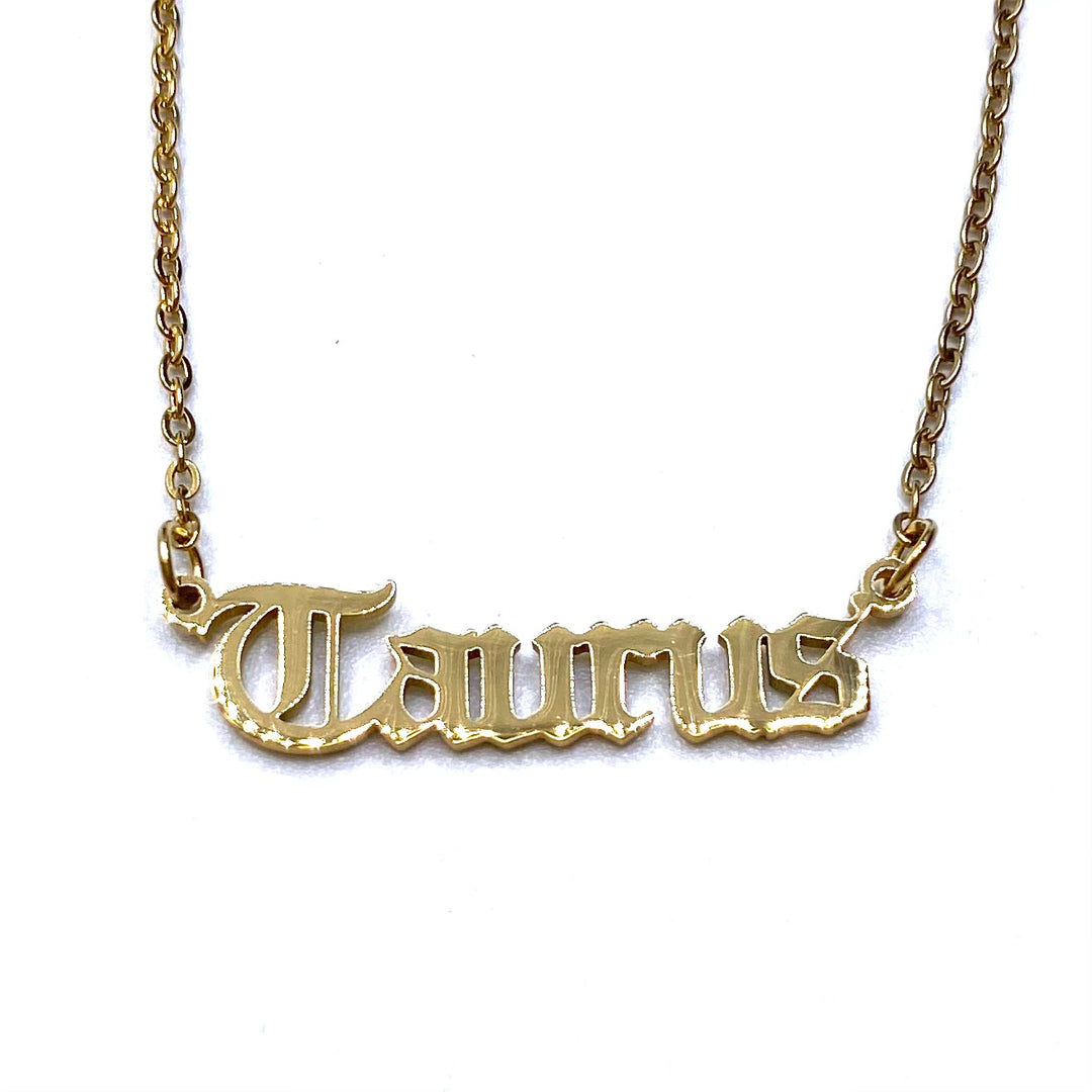 Necklace Charm Zodiac Gold