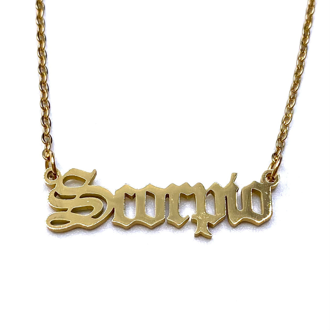 Necklace Charm Zodiac Gold