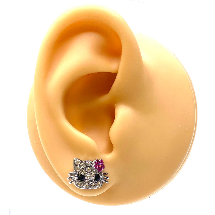 Earring Hello Kitty Flower Pink Small