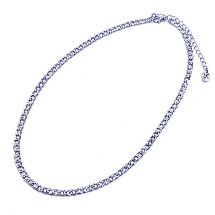 Necklace Chain L'Amour Brass Rhodium Silver 18 inch