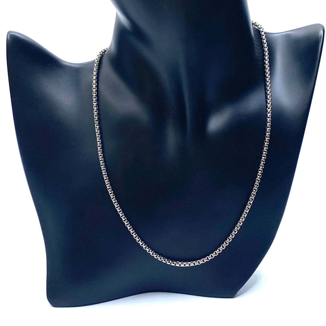 Necklace Chain L'Amour Brass Rhodium Silver 18 inch