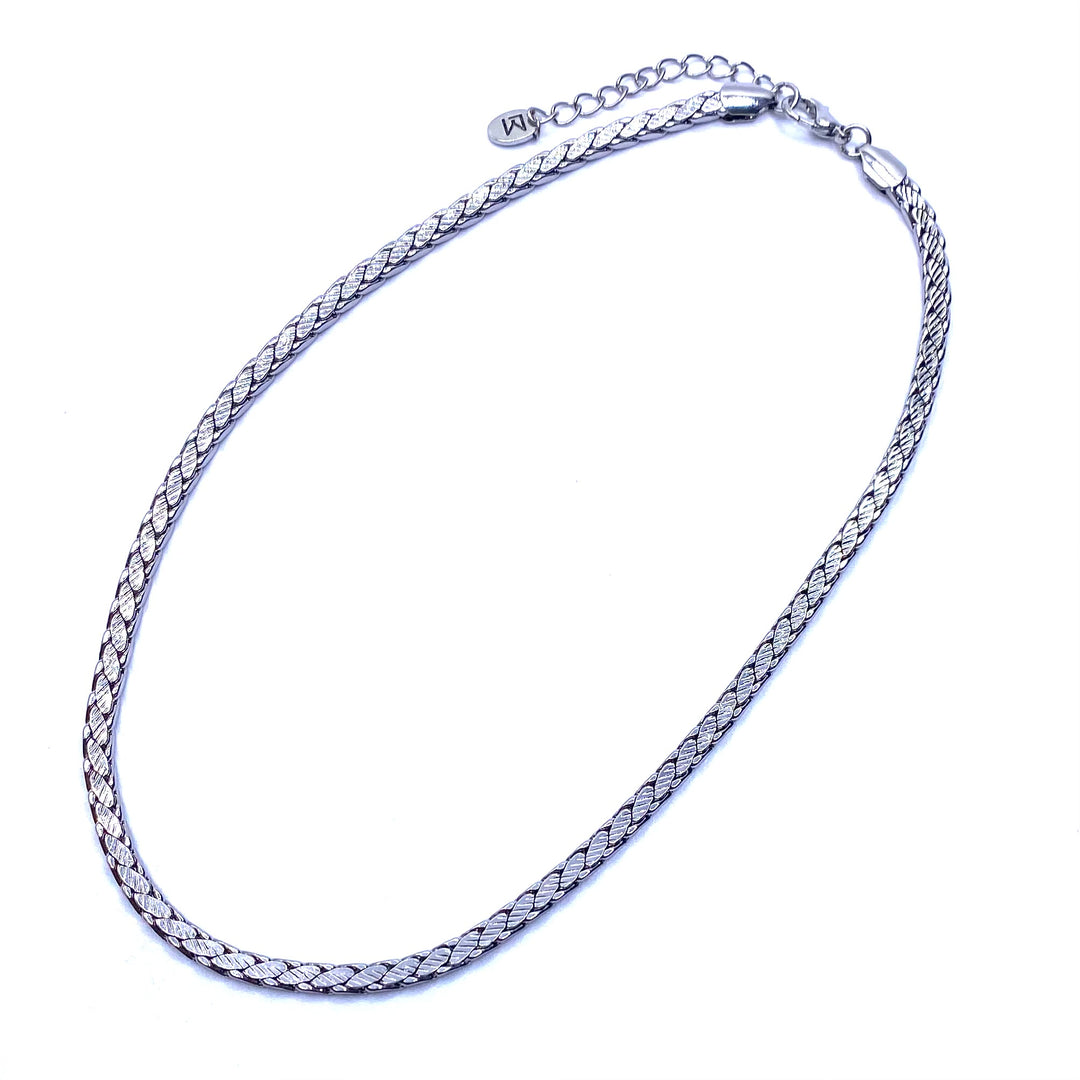 Necklace Chain L'Amour Brass Rhodium Silver 20 inch