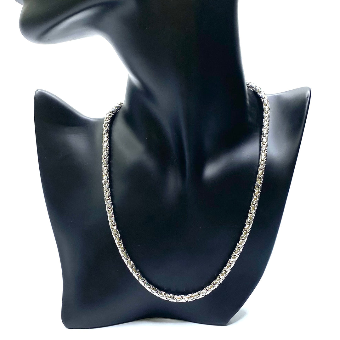 Necklace Chain L'Amour Brass Rhodium Silver 20 inch