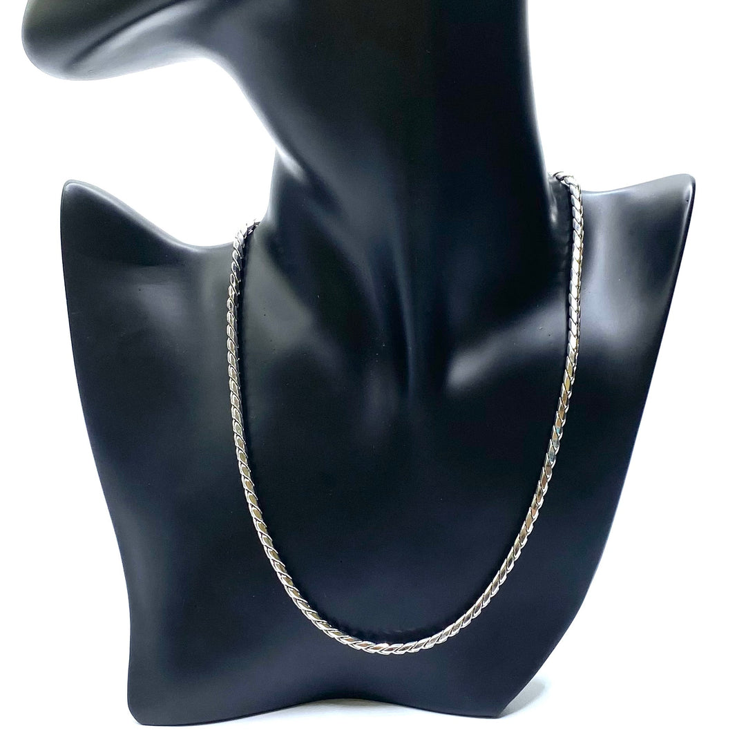 Necklace Chain L'Amour Brass Rhodium Silver 20 inch