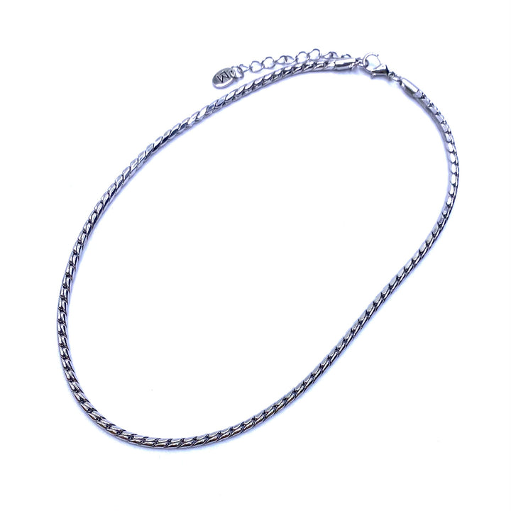 Necklace Chain L'Amour Brass Rhodium Silver 20 inch