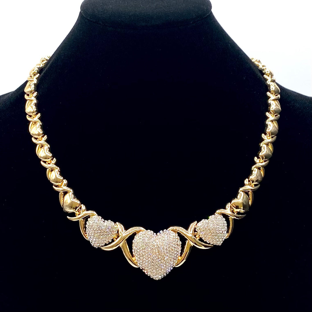 Necklace Metal Design Hearts