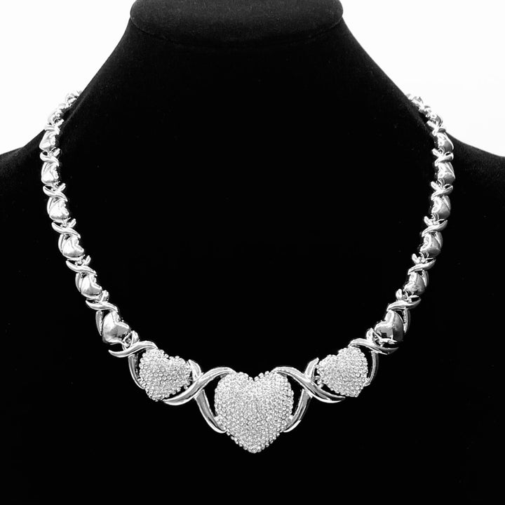 Necklace Metal Design Hearts