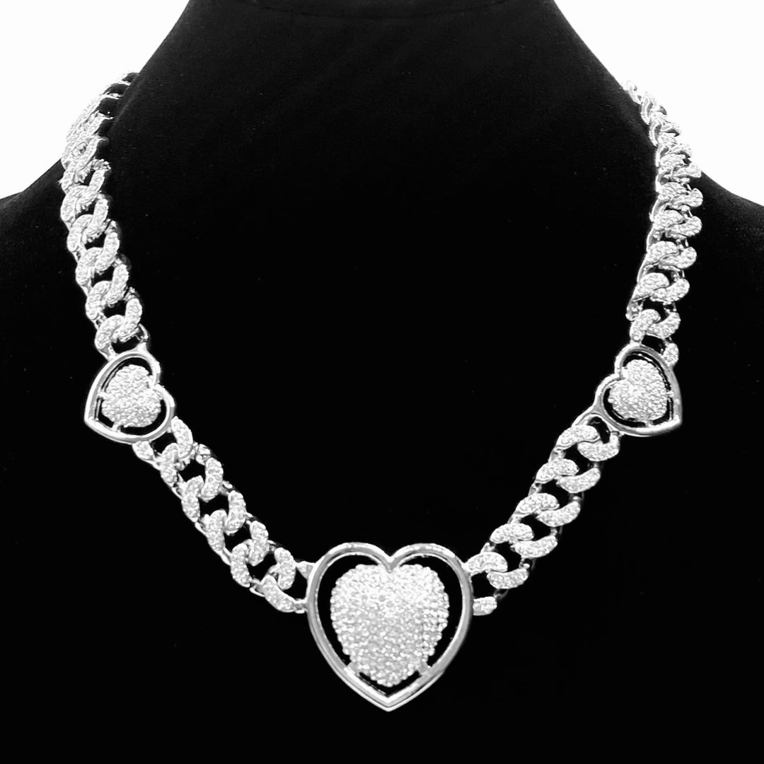 Necklace Metal Design Hearts