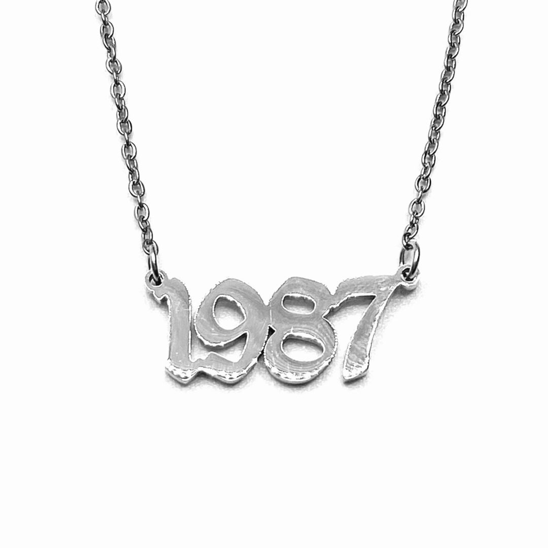 Necklace Metal Year Stainless Steel