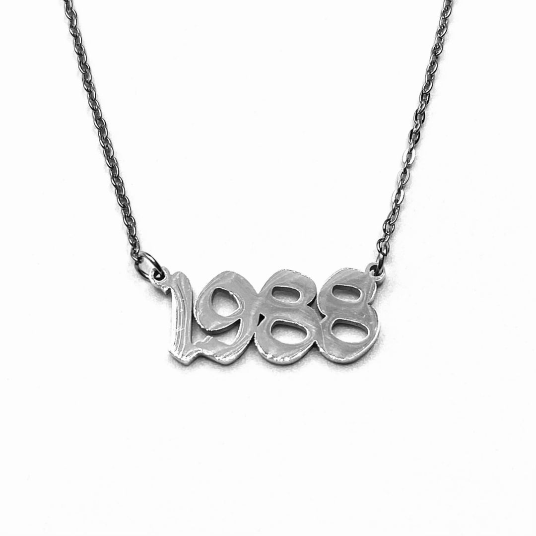 Necklace Metal Year Stainless Steel