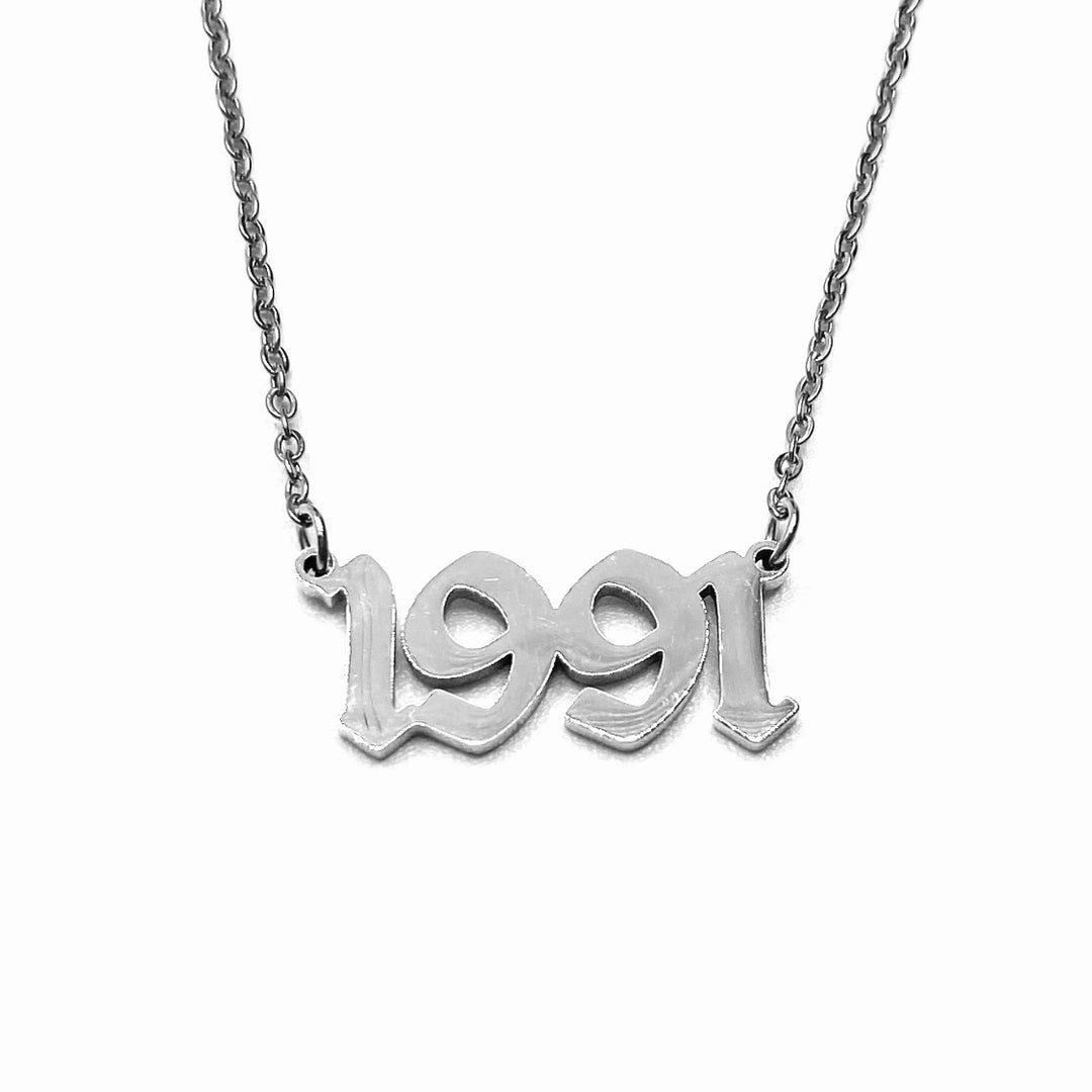 Necklace Metal Year Stainless Steel