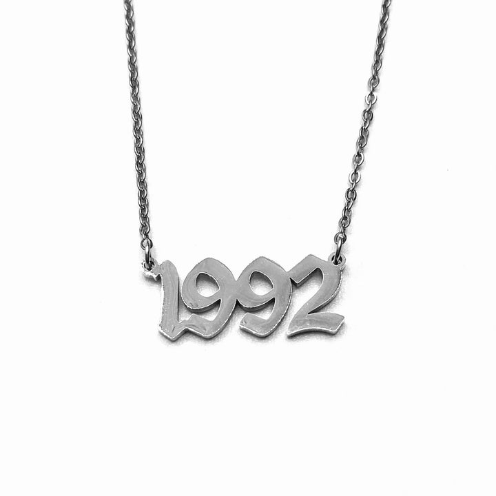 Necklace Metal Year Stainless Steel