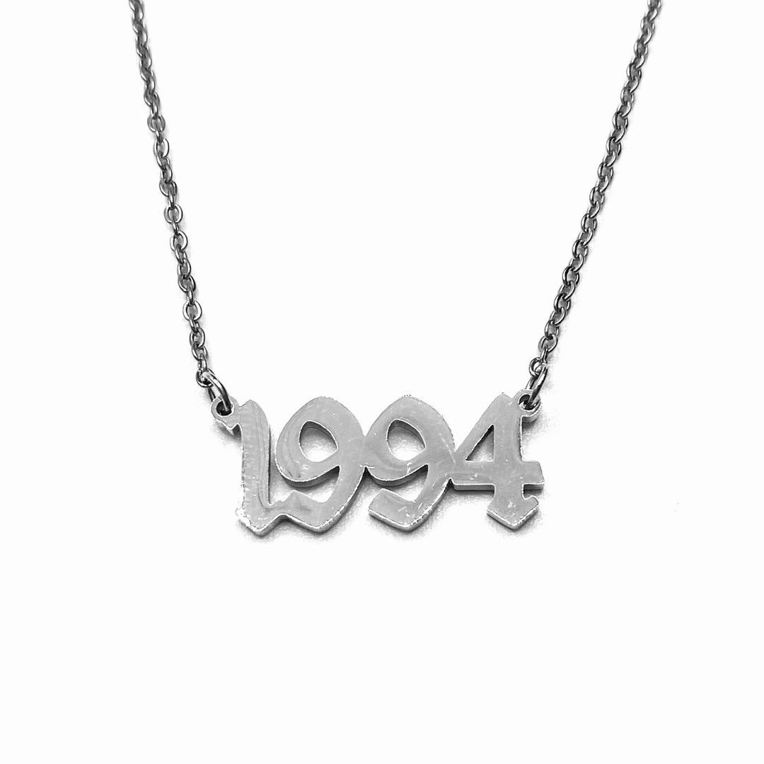 Necklace Metal Year Stainless Steel