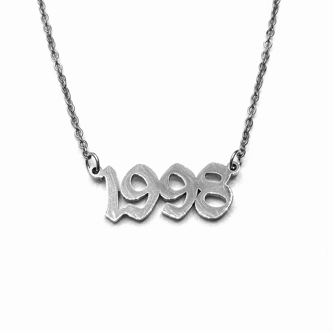 Necklace Metal Year Stainless Steel