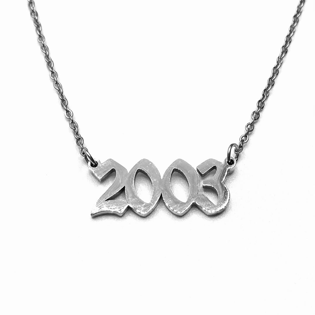 Necklace Metal Year Stainless Steel