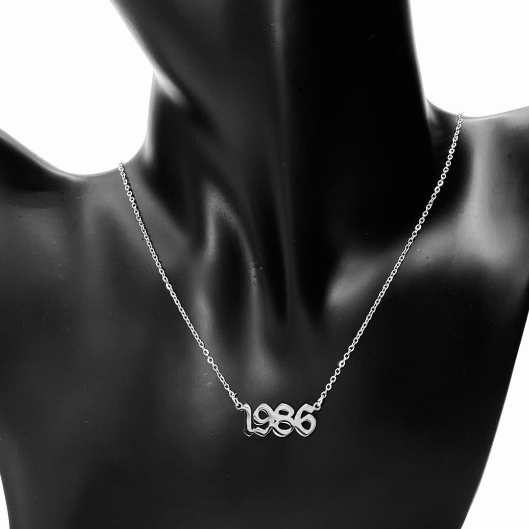 Necklace Metal Year Stainless Steel