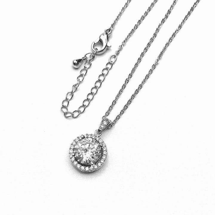 Necklace Charm Cubic Zirconia Silver