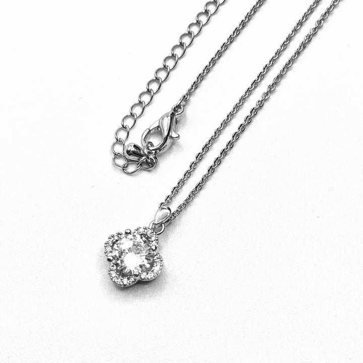 Necklace Charm Cubic Zirconia Silver