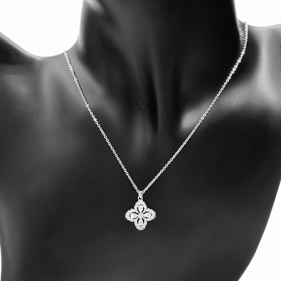 Necklace Charm Cubic Zirconia Silver